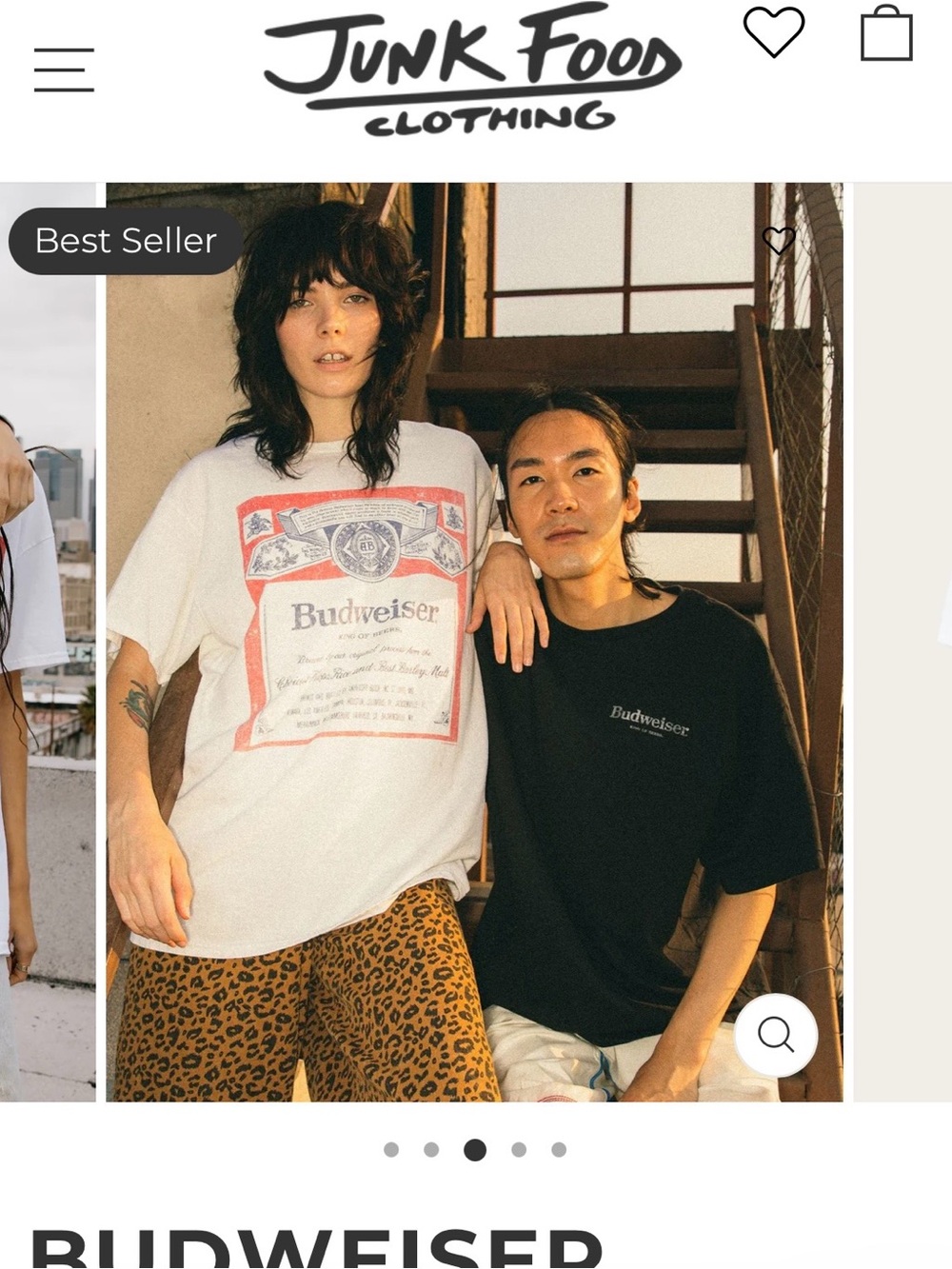 Junk food Budweiser flea market t shirt